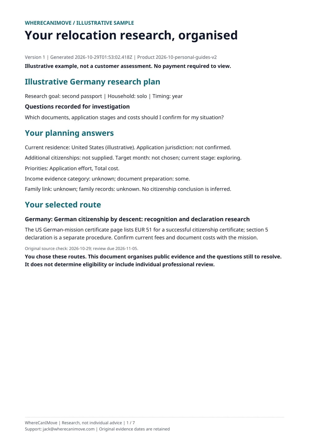 Illustrative Germany: organise your citizenship and family-record research PDF, page 1