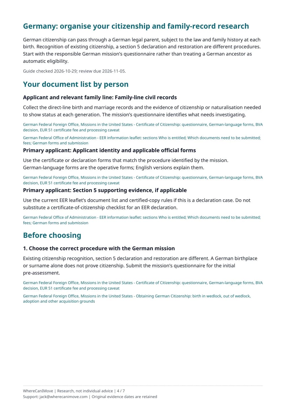 Illustrative Germany: organise your citizenship and family-record research PDF, page 4