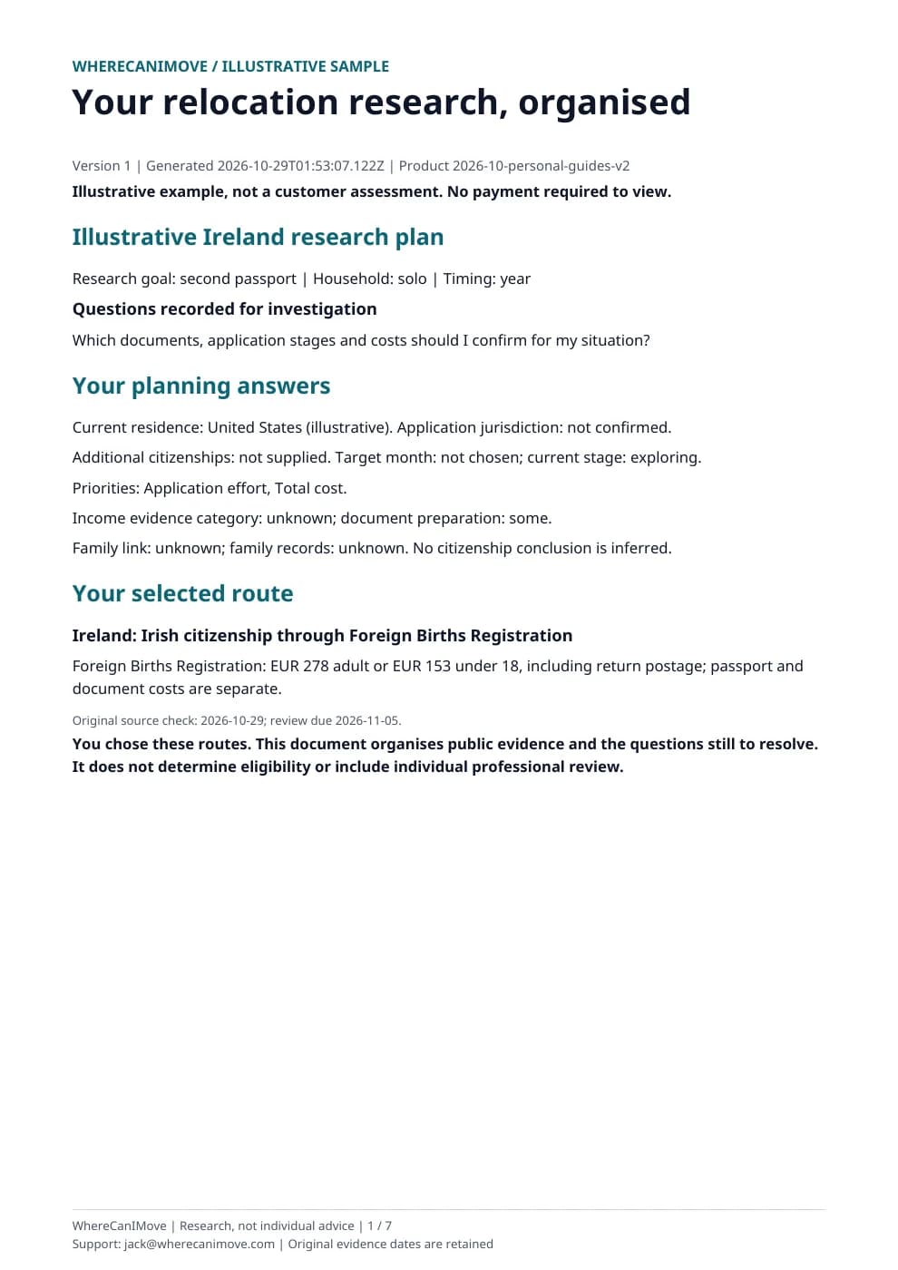 Illustrative Ireland: your Foreign Births Registration preparation guide PDF, page 1