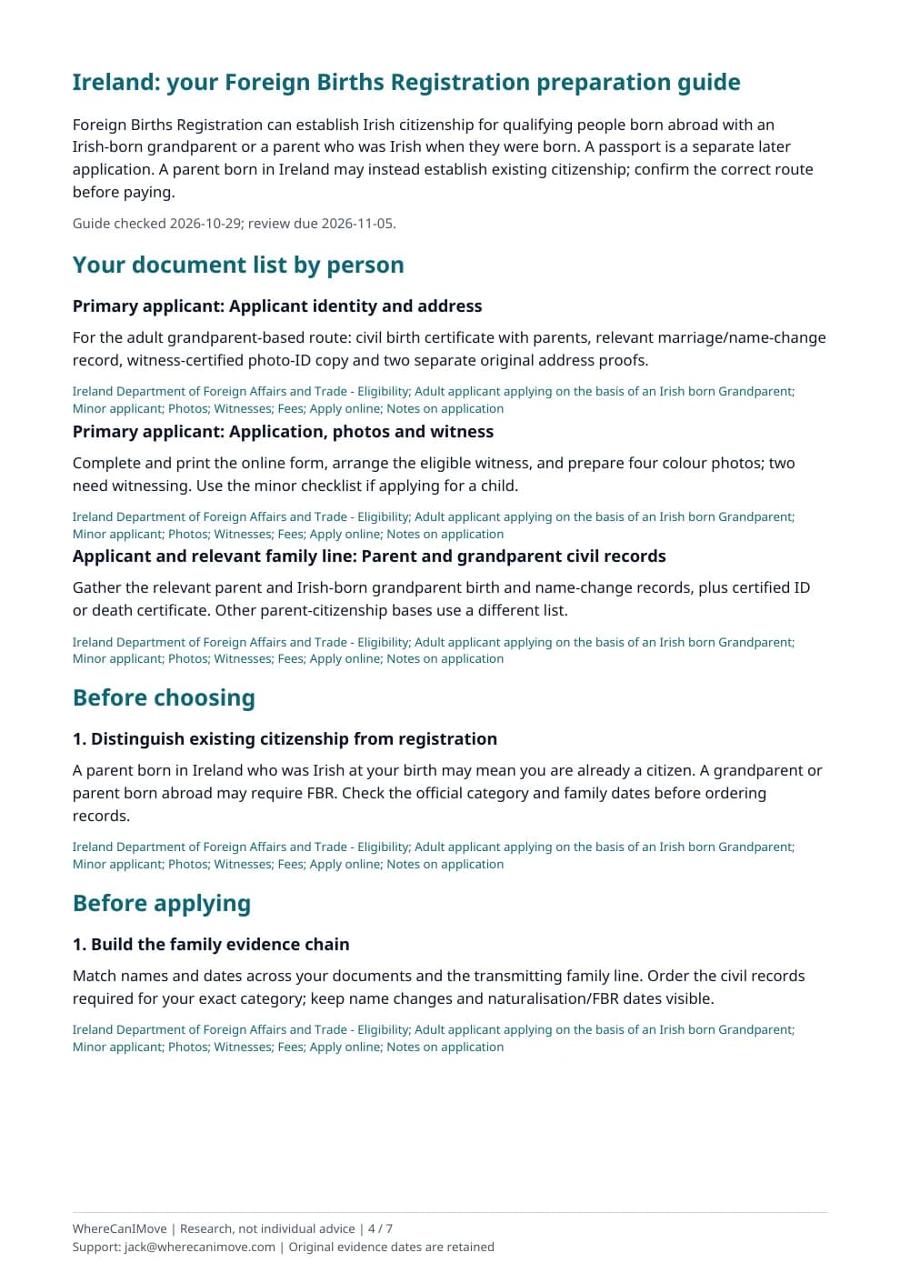 Illustrative Ireland: your Foreign Births Registration preparation guide PDF, page 4