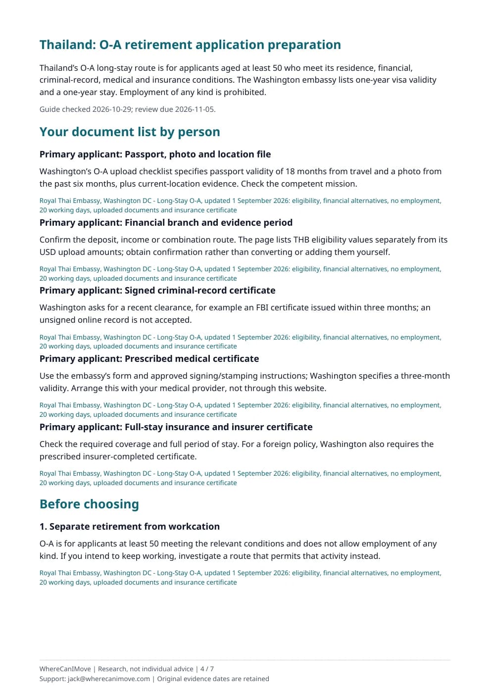 Illustrative Thailand: O-A retirement application preparation PDF, page 4